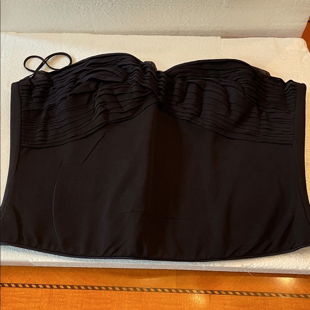 NWT Giorgio Armani Black Satin top corset